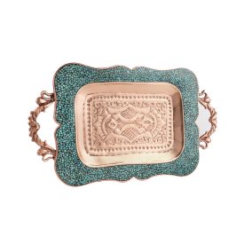 1 személyes perzsa türkiz tálca