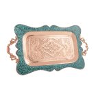 2 személyes perzsa türkiz tálca