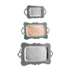 2 személyes perzsa türkiz tálca