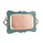 4 személyes perzsa türkiz tálca