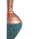 Perzsa türkiz, áttört mintás váza 37 cm