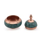 Perzsa türkiz cukortartó tetővel 10 cm