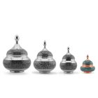 Perzsa türkiz cukortartó tetővel 10 cm