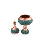 Perzsa türkiz talpas cukortartó tetővel 33 cm