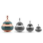 Perzsa türkiz cukortartó tetővel 16 cm