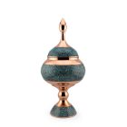Perzsa türkiz talpas cukortartó tetővel 24 cm