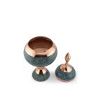 Perzsa türkiz talpas cukortartó tetővel 24 cm