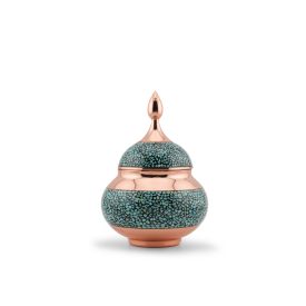 Perzsa türkiz cukortartó tetővel 15 cm