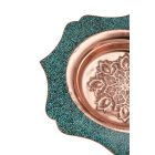 Perzsa türkiz asztalközép, kínáló