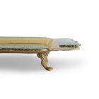 Perzsa türkiz, négyzet alakú bronz tálca 