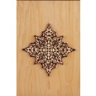 Falikép fából, perzsa mintával, világos alapon