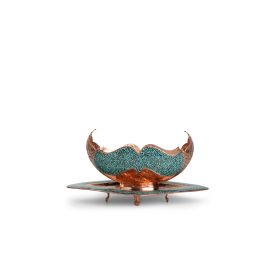 Perzsa türkiz kashkul kínáló, tálcával