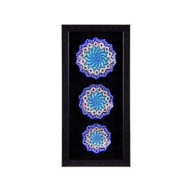 3 db-os Minakari dísztányér keretben