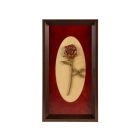 Rózsamintás falikép fából