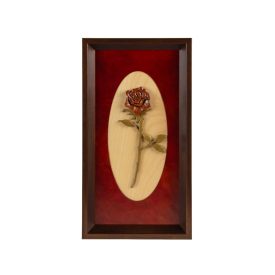 Rózsamintás falikép fából