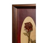 Rózsamintás falikép fából