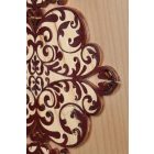 Falikép fából, bordó mintával, csíkokkal