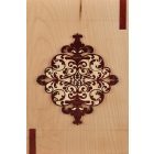 Falikép fából, bordó mintával, csíkokkal