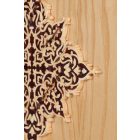 Falikép fából, inverz perzsa mintával, világos alapon