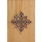 Falikép fából, inverz perzsa mintával, világos alapon