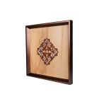 Falikép fából, vörös perzsa mintával