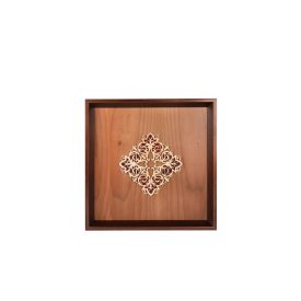 Falikép fából, világos perzsa mintával