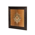 Falikép fából, perzsa mintával, széles kerettel