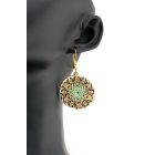 3 részes türkiz-fekete ékszerszett - kerek