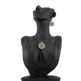 3 részes türkiz ékszerszett - kerek