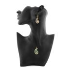 3 részes türkiz-fekete Boteh ékszerszett