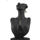 3 részes fekete-türkiz Boteh ékszerszett