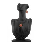 3 részes piros-fekete ékszerszett - kerek