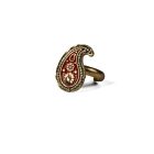 3 részes piros Boteh ékszerszett