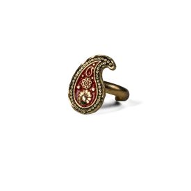 3 részes piros Boteh ékszerszett