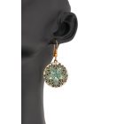 3 részes fekete-türkiz ékszerszett - kerek