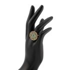 3 részes fekete-türkiz ékszerszett - kerek