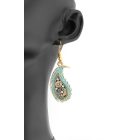 3 részes türkiz-fekete Boteh ékszerszett