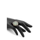 3 részes türkiz-fekete ékszerszett - kerek