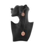 3 részes piros-fekete ékszerszett - kerek