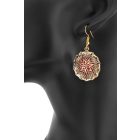 3 részes piros-fekete ékszerszett - kerek