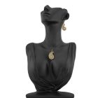 3 részes arany-türkiz Boteh ékszerszett