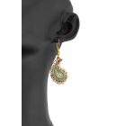 3 részes arany-türkiz Boteh ékszerszett