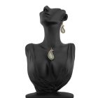 3 részes türkiz-fekete Boteh ékszerszett