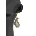 3 részes türkiz-fekete Boteh ékszerszett