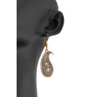 3 részes fekete-arany Boteh ékszerszett