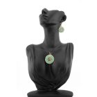 3 részes türkiz-fekete ékszerszett - kerek