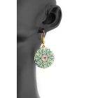 3 részes türkiz-fekete ékszerszett - kerek