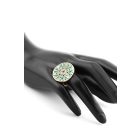 3 részes türkiz-fekete ékszerszett - kerek