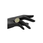 3 részes zöld-fekete ékszerszett - kerek