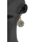 3 részes kék-arany ékszerszett - kerek